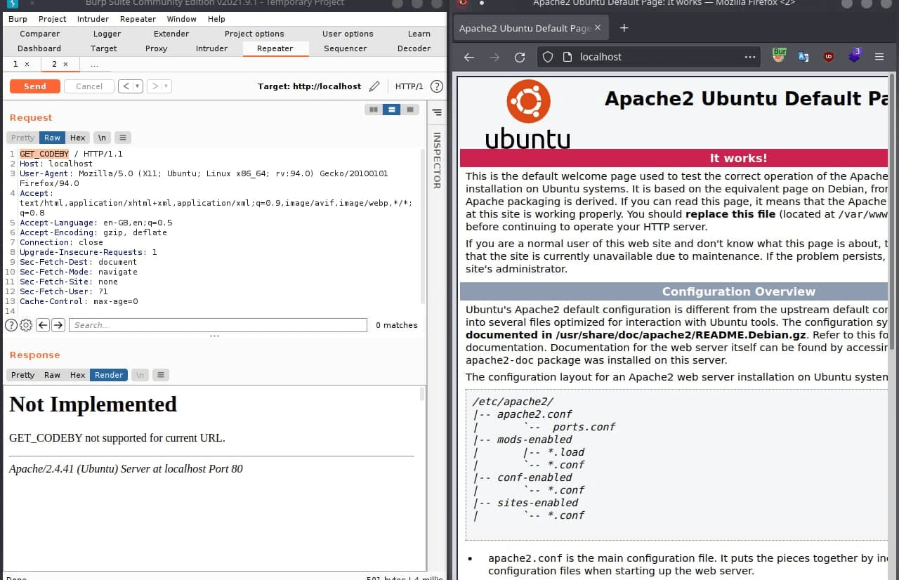 Отправка запроса на сервер